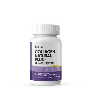 Nutriful Collagen Natural Plus 5 TYPE Collagen+Prebiotic TYPE 1-2-3-5-10 (Vitamin C Selenium ) 90 TABLETS. - Buy Online on GoSupps.com