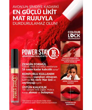 Avon Power Stay Liquid Matte Lipstick - Persistent Pink 2 Pack + Lovider Pocket Mirror Gift - Buy Online on GoSupps.com