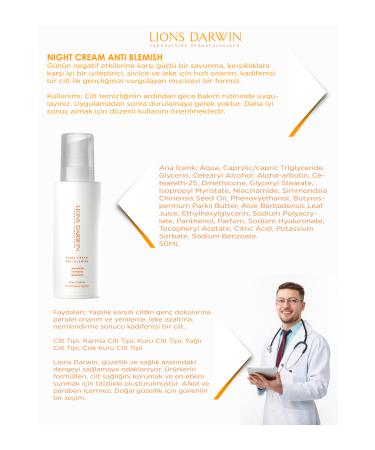 LIONS DARWIN Lionsdarwin Anti Blemish Night Cream / Night Cream Anti Blemish - Buy Online on GoSupps.com
