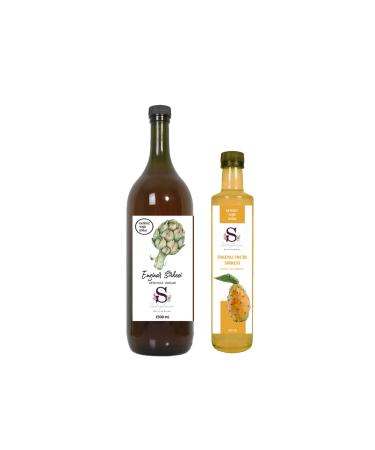 S heylaana Natural Artichoke Vinegar 1500 Ml - Natural Prickly Pear Vinegar 500 Ml