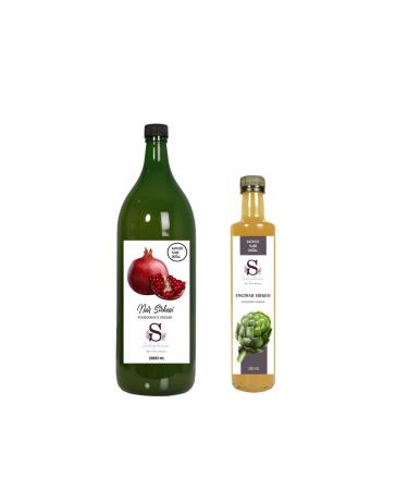 S heylaana Natural Pomegranate Vinegar 2000 Ml - Natural Artichoke Vinegar 500 Ml