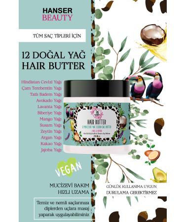 Hanser Beauty Hair Butter 12 Oil Nourishing and Moisturizing Hair Care Oil 210 ml - Buy Online on GoSupps.com