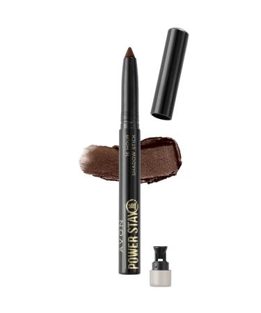 Avon Power Stay Shadow Stick Pencil Eyeshadow - Stylish Brown 2 Pack + Lovider Pocket Mirror - Buy Online on GoSupps.com