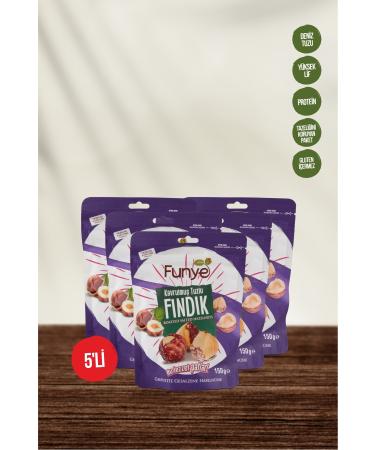 FUNYE Roasted Salted Hazelnuts - Doypack (150 GR) X5 Pieces