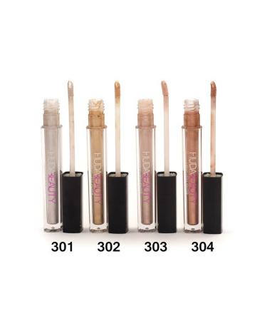 HUDA Liquid Highlighter Shine 4 Pack and 4 Different Colors