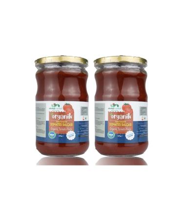 Ekoloji Market Organic Unsalted Tomato Paste 650 Gr - 2 Pack (Double Concentrate)