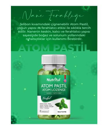 Nutriful Atom Pastil Eucalyptus Mint Chamomile Ginger 45 Gummy - Buy Online on GoSupps.com