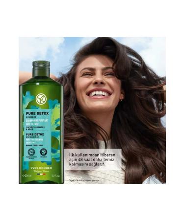 Yves Rocher Purifying Shampoo - Oily Hair / Pure Detox Ocean Algi with Detox Effect 300 ml Shiine158