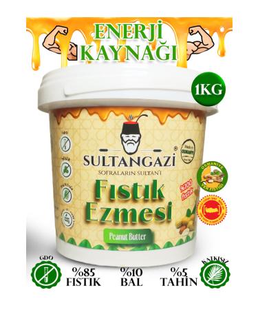 Sultan Gazi Peanut Butter (HONEY SUGAR FREE) Additive-Free 0 Natural Production 1 Kg