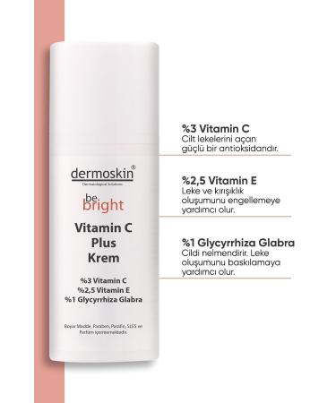 Dermoskin Be Bright Anti-Blemish and Wrinkle Vitamin C Plus Cream 33 ML Shiine280 - Buy Online on GoSupps.com