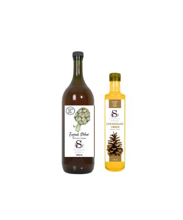 S heylaana Natural Artichoke Vinegar 1500 Ml - Natural Pine Cone Vinegar 500 Ml