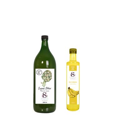 S heylaana Natural Artichoke Vinegar 2000 Ml - Natural Banana Vinegar 500 Ml