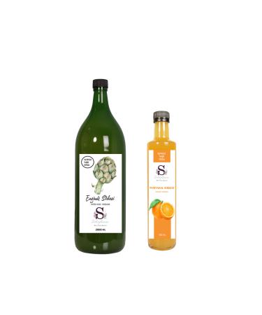 S heylaana Natural Artichoke Vinegar 2000 Ml - Natural Orange Vinegar 500 Ml
