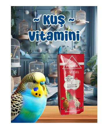 MD ZM R Bird Vitamin / Vitamin E Selenium / Used in Budgerigars Parrots etc.