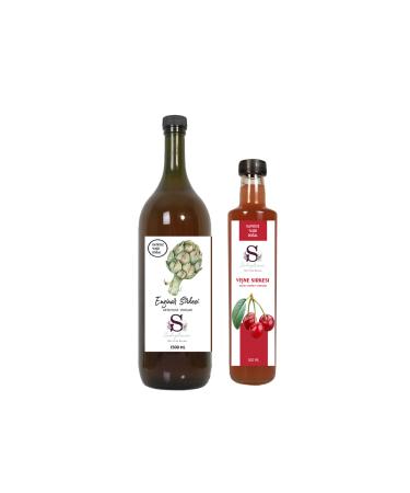 S heylaana Natural Artichoke Vinegar 1500 Ml - Natural Cherry Vinegar 500 Ml