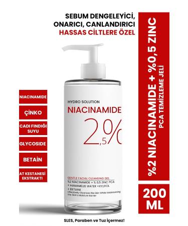 PROCSIN Hydro Solution 2% Niacinamide 0.5% Zinc Pca Cleansing Gel 200 ml
