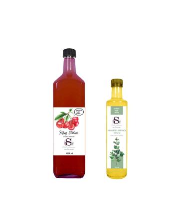 S heylaana Natural Cherry Vinegar 1000 Ml - Natural Eucalyptus Leaf Vinegar 500 Ml