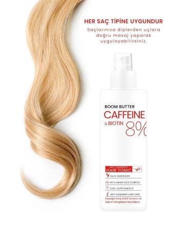 BOOM BUTTER Caffeine Biotine Tonic for Slow Growing Dandruff Hair 150 ML - Buy Online on GoSupps.com