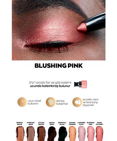 Avon Power Stay Shadow Stick Pencil Eyeshadow - Blushing Pink 2 Pack + Lovider Pocket Mirror - Buy Online on GoSupps.com