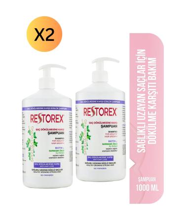 Restorex Extra Resistance Shampoo Against Hair Loss 1000 ml 2 Pieces