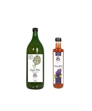 S heylaana Natural Artichoke Vinegar 2000 Ml - Natural Black Grape Vinegar 500 Ml