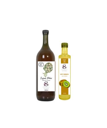 S heylaana Natural Artichoke Vinegar 1500 Ml - Natural Kiwi Vinegar 500 Ml