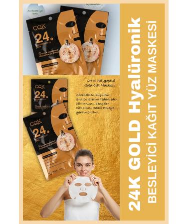 QN AY 24K Gold Mask Hyaluronic Gold Collagen Pore Repair (1pc) Facial Mask Weekend Home Care