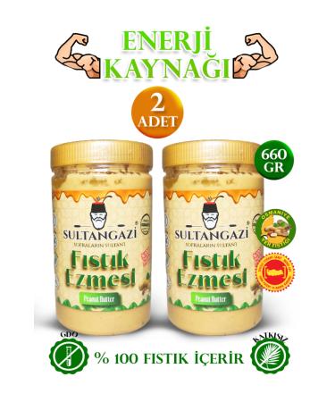 Sultangazi Eticaret Sugar-Free Natural 0 Osmaniye Peanut Paste (600GR) 2 PIECES