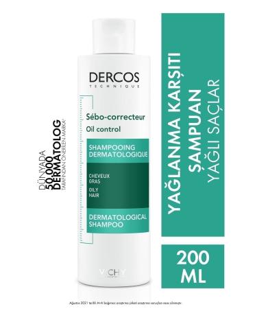 Vichy -DERCOS OIL CONTROL ANTI-OIL CARE SHAMPOO 200ML BRIGHTT819