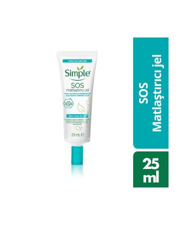 Simple Daily Skin Detox SOS Mattifying Gel Helps Reduce Oily and Acne Appearance 25 ml