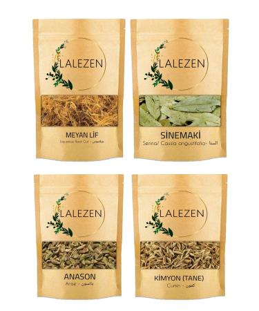 LALEZEN Licorice Fiber 100 gr Senna 100 gr Anise 100 gr Cumin Grain 100 gr