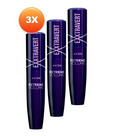 Avon Exxtravert Extra Volume Mascara 9 Ml. Blackest Black Trio Set - Buy Online on GoSupps.com
