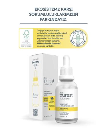 The Purest Solutions Anti-Spot Arbutin Skin Care Serum 30 Ml (arbutin 2% + Hyaluronic Acid) - Buy Online on GoSupps.com