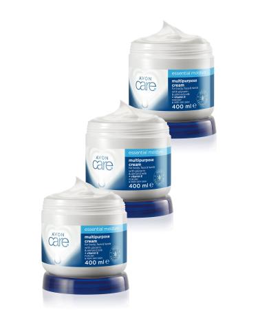 Avon Care Moisturizing Hand Face and Body Cream with Glycerin and Almond Milk 400 Ml. Triple Set