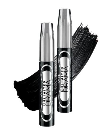 Avon Unlimited Drama Instant Lift Mascara Blackest Black 10 Ml. Set of two