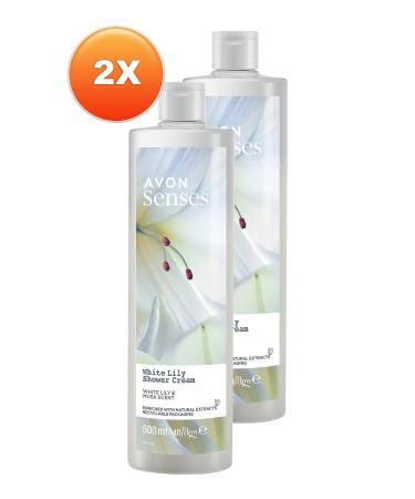 Avon Senses White Lily White Lily Scented Shower Gel 500 Ml. Set of Two - Buy Online on GoSupps.com