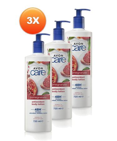 Avon Care Antioxidant Moisturizing Body Lotion with Pomegranate Extract 720 Ml. Triple Set - Buy Online on GoSupps.com