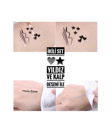 sinfer Rose Double Sided Star and Heart Patterned 2-Piece Eyeliner Set - Buy Online on GoSupps.com