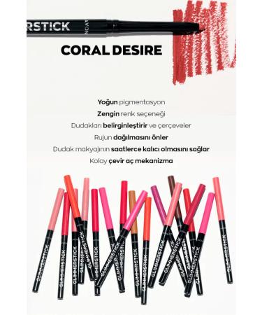 Avon Glimmerstick Lift Lip Pencil - Coral Desire 2 Pack + Lovider Pocket Mirror Gift - Buy Online on GoSupps.com