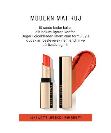 Bobbi Brown 10 Hours Lasting Creamy Luxe Matte Lipstick - Power Play Brightt825