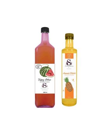 Suheylaana Natural Watermelon Vinegar 1000 Ml And Natural Pineapple Vinegar 500 Ml