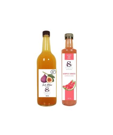 Suheylaana Natural Fig Vinegar 750 Ml And Natural Watermelon Vinegar 500 Ml