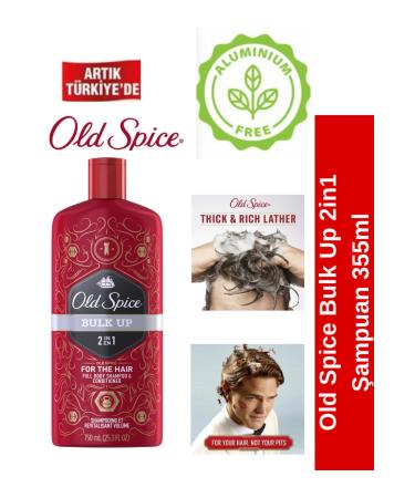 Old Spice Old Spice BulkUp Hair Thickener 2in1 Shampoo and Conditioner for Men 355ml(Imported Product)