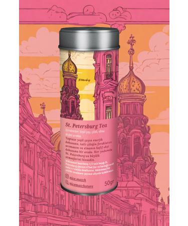 Nice Match St. Petersburg Tea - Strawberry Green Tea St. Petersburg Tea 50 gr - Buy Online on GoSupps.com