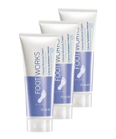 Avon Foot Works Intensive Moisturizing Foot Cream 75 Ml. Triple Set