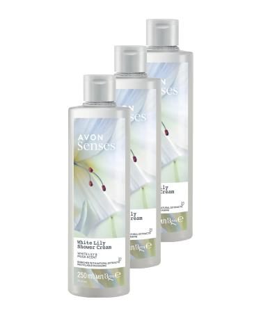 Avon Senses White Lily White Lily Scented Shower Gel 250 Ml. Triple Set