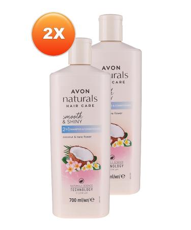Avon Naturals Coconut and Tiare Flower Scented Shampoo and Conditioner 700 Ml. Duo Set - Buy Online on GoSupps.com