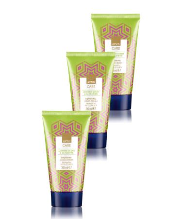 Avon Care Jasmine Scented Glycerin Hand Cream 30 Ml. Set of Three