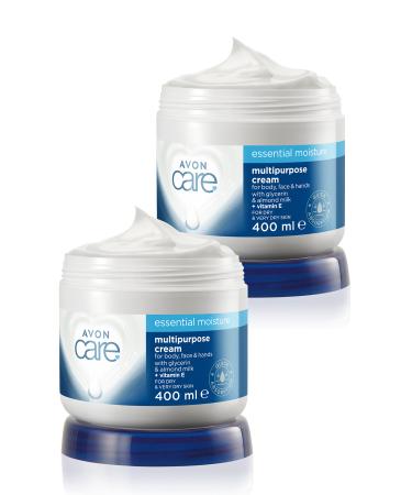 Avon Care Moisturizing Hand Face and Body Cream with Glycerin and Almond Milk 400 Ml. Duo Set
