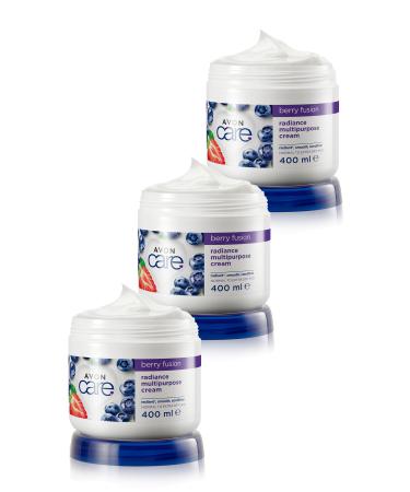 Avon Care Blueberry and Strawberry Extract Hand Face and Body Cream - 400ml Triple Set